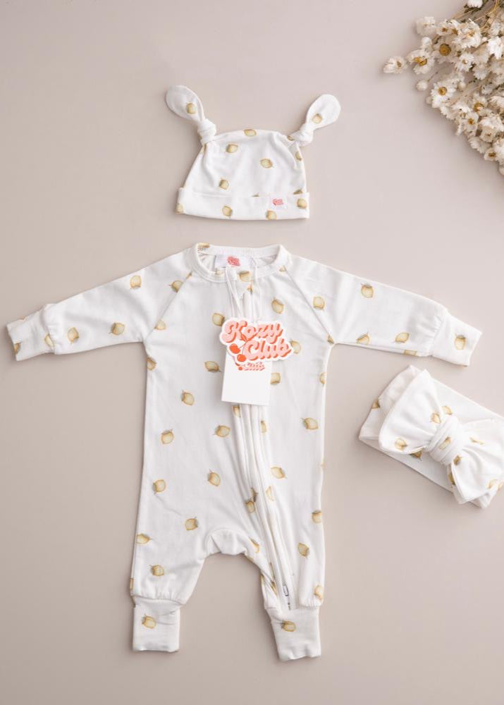 ZIP ROMPER I LEMON SQUEEZE (NO FRILL)