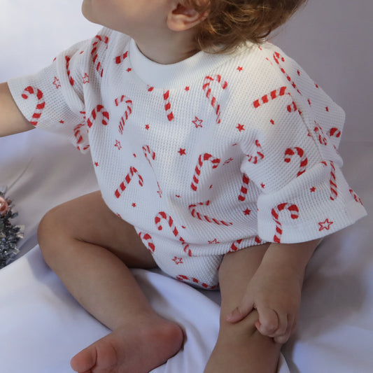 PEPPERMINT POP I BUBBLE ROMPER