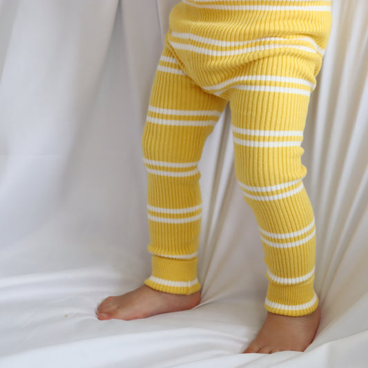 SUNSHINE STRIPE I RIBBED KNIT SET