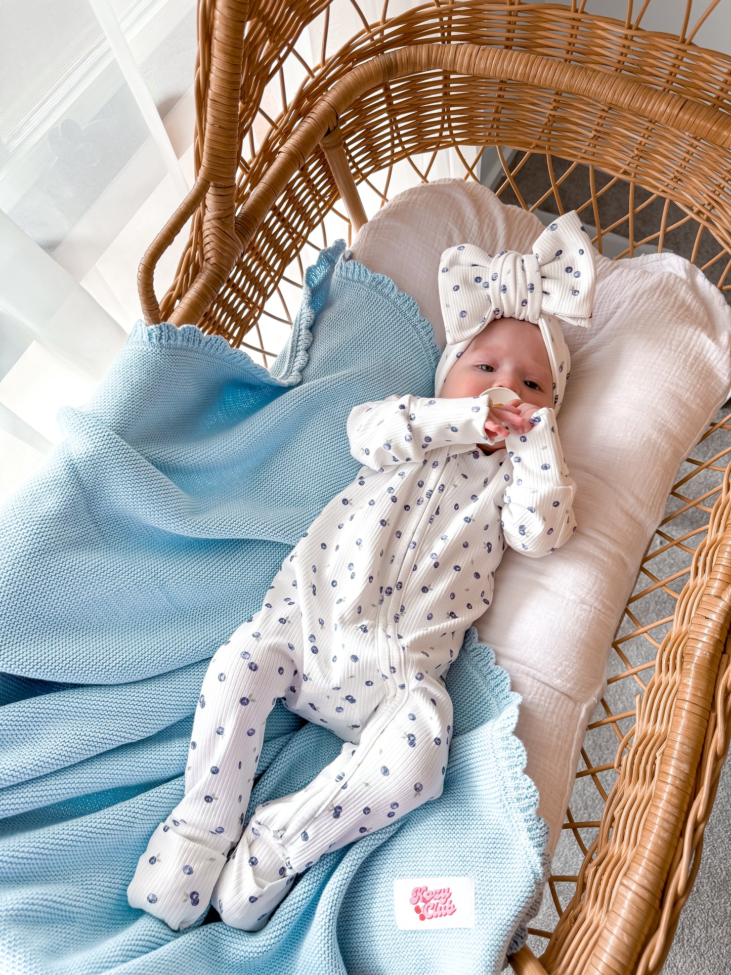 ZIP ROMPER I SWEET BLUEBERRIES (NO FRILL)