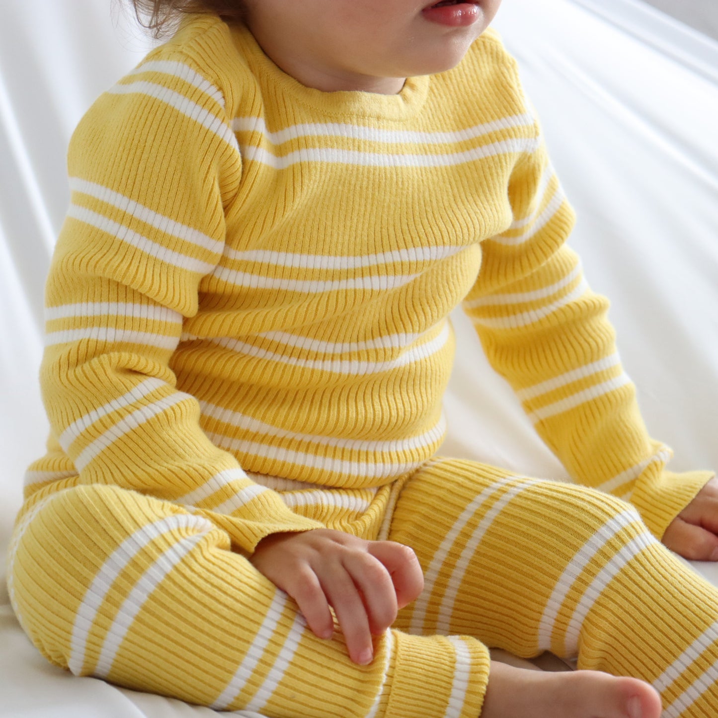 SUNSHINE STRIPE I RIBBED KNIT SET