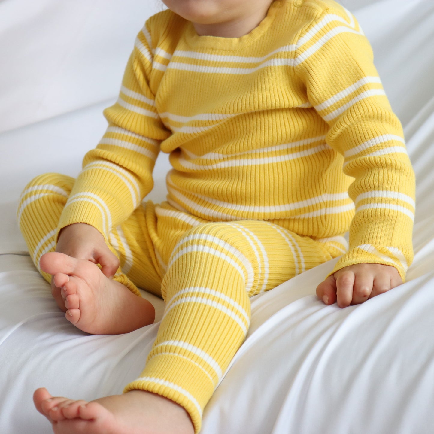 SUNSHINE STRIPE I RIBBED KNIT SET