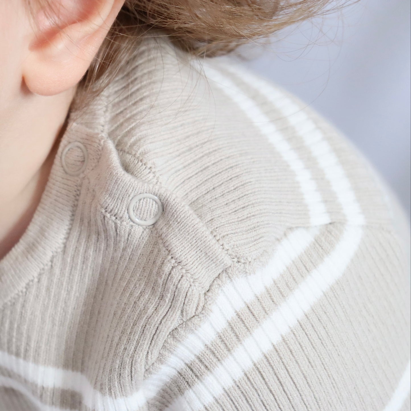 OAT STRIPE I RIBBED KNIT SET