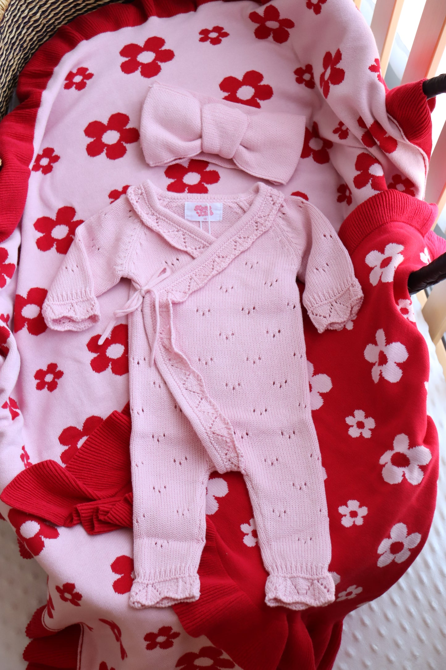 BLUSH PINK I CLASSIC WRAP ROMPER