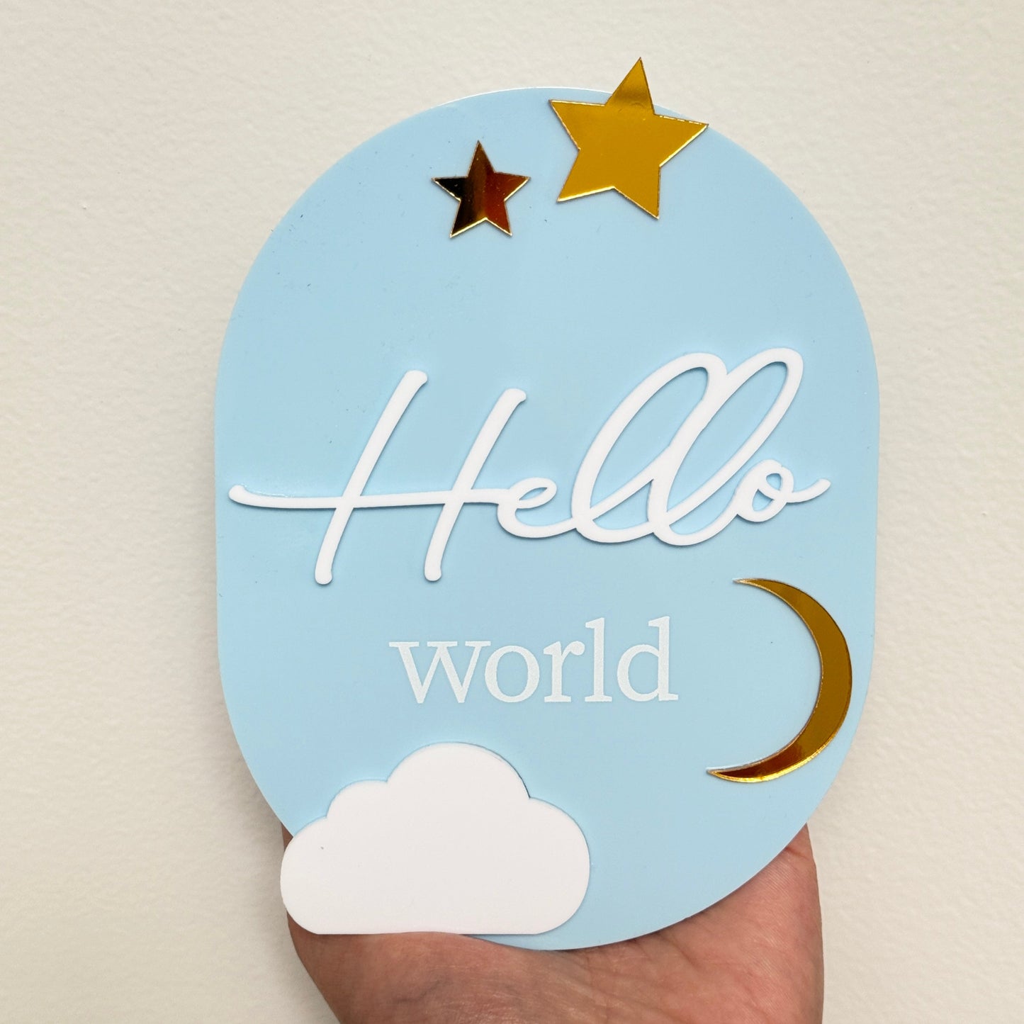 ANNOUNCEMENT PLAQUE - BLUE BABY BOY