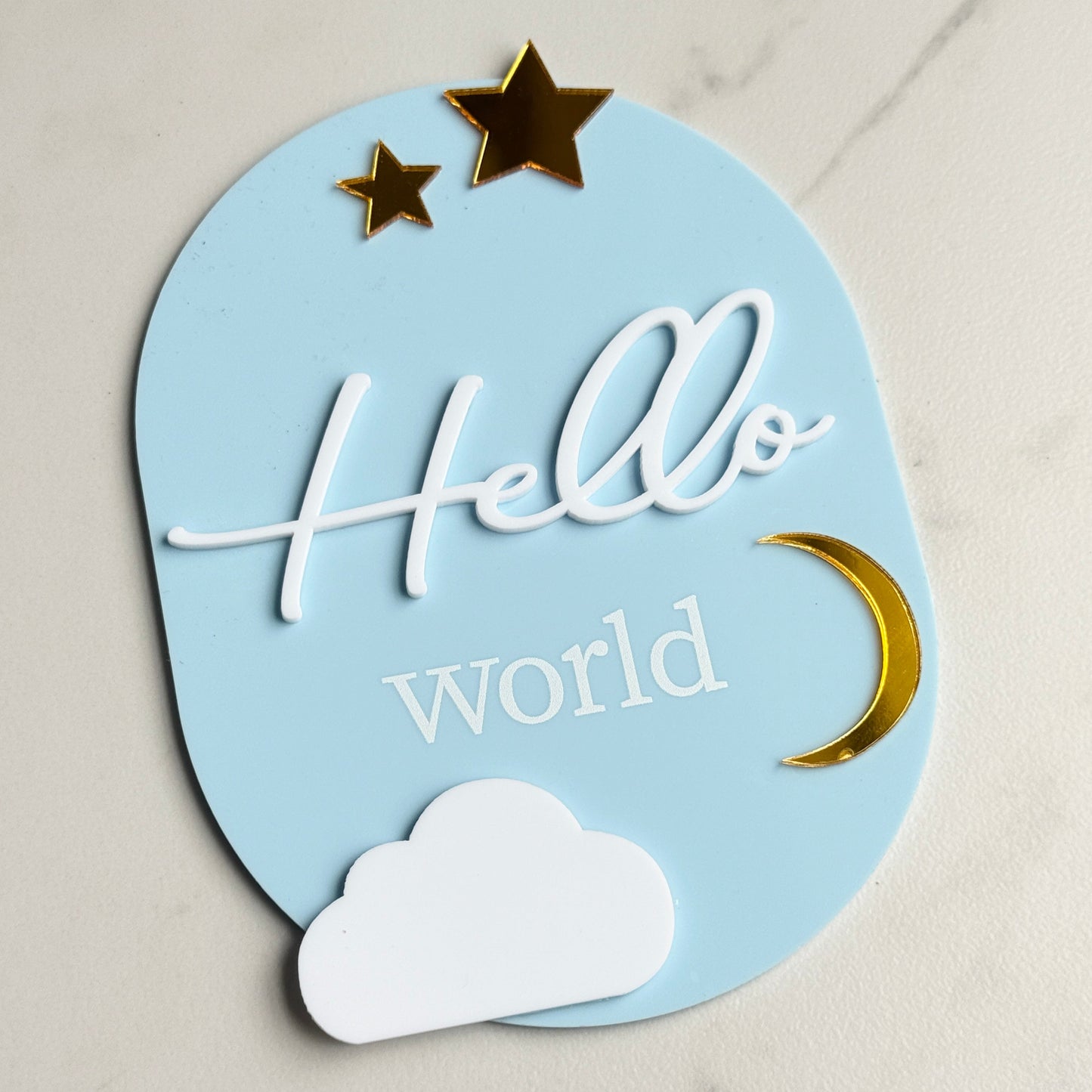 ANNOUNCEMENT PLAQUE - BLUE BABY BOY
