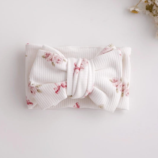 OVERSIZED TOPNOT I VINTAGE ROSES AND BOWS